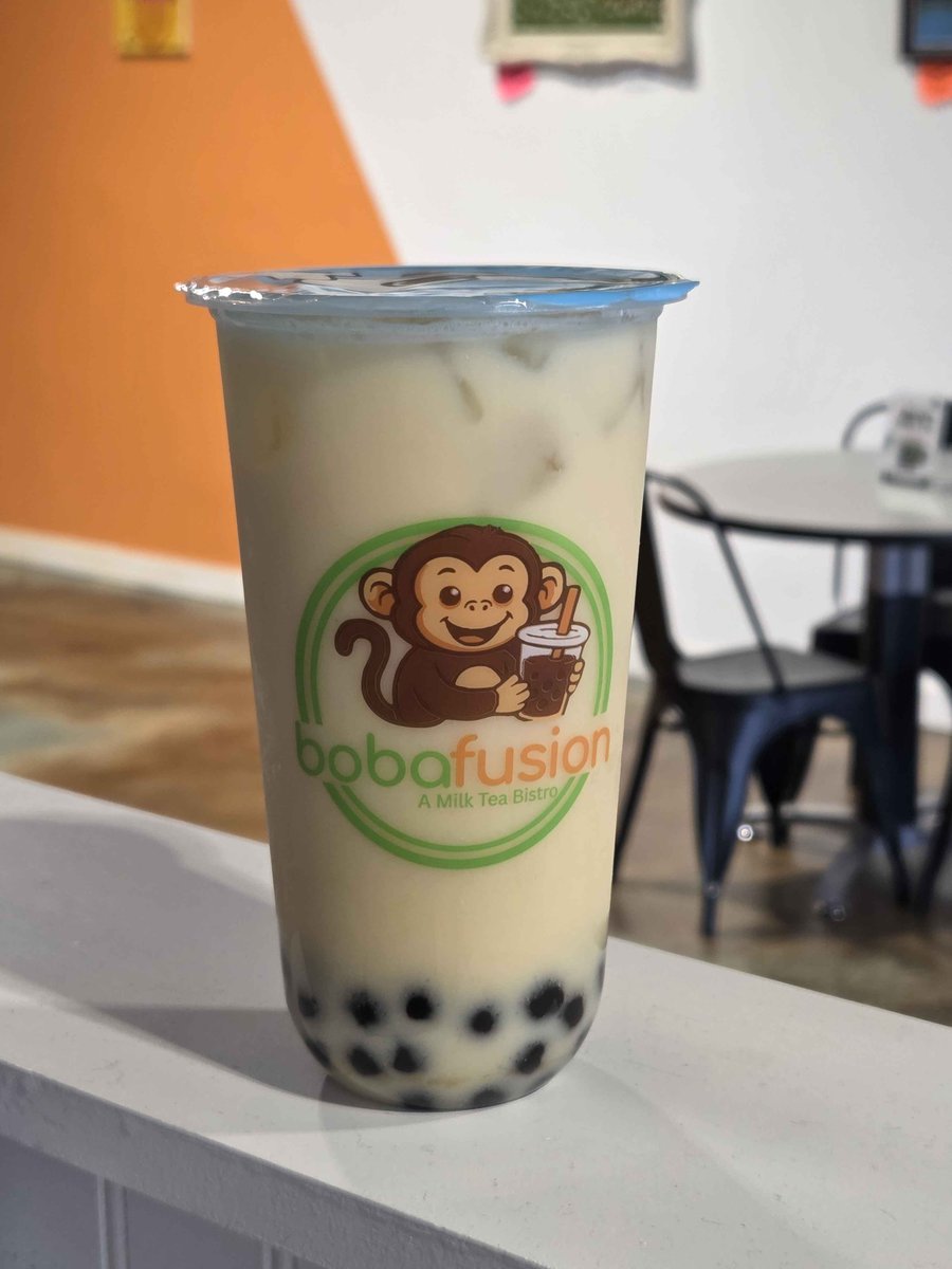 Classic milk tea with boba